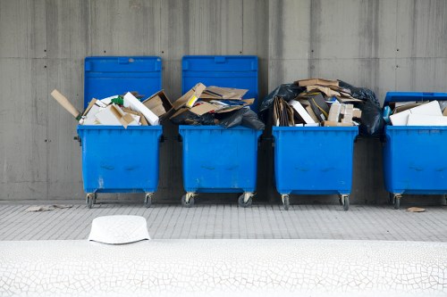 A selection of different sizes of skip bins available for hire in Golders Green.