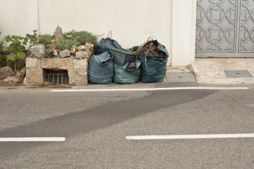 Residential skip placed in a Golders Green driveway